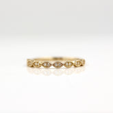 0.10 TCW Round Cut Milgrain Style Moissanite Wedding Band 1